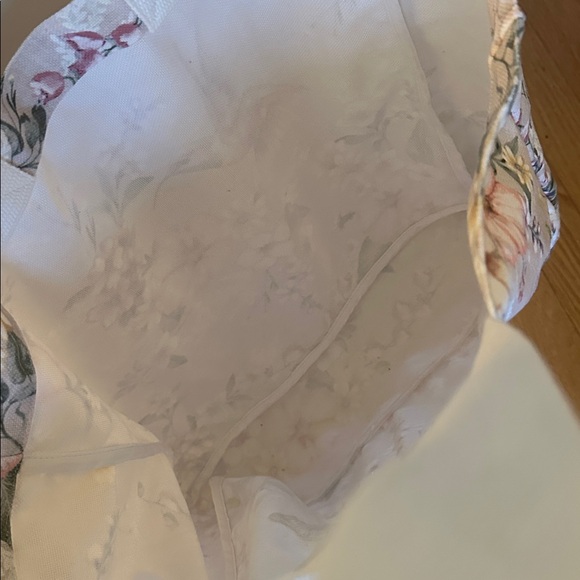 Floral Tote Bag with Embroidered Bird - Picture 6 of 8